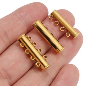 4 Schlaufen Edelstahl verbinder Gleit rohr verschlüsse Haken für DIY Halskette Armband verbinder Schmuck herstellung Zubehör - Product Image 6