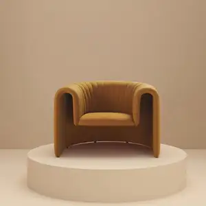 Modern Accent kol sandalye kadife oturma odası salonu kanepe sandalye turuncu otel fabrikadan sandalye