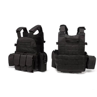 Gilet tactique de camouflage Oxford Molle QXMOVING pour la chasse et le camping en plein air avec poche, ceinture à coussin d'air imperméable, unisexe