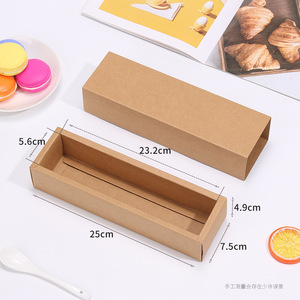 Giấy kraft kéo dài hộp Macaron cho thực phẩm để đóng gói cho Cookie Sôcôla Bánh ngọt và Hộp ngăn kéo bánh - Product Image 2