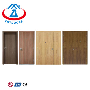 ZHTDOORS répond aux normes modernes GB Certificat d'<span class=keywords><strong>occasion</strong></span> résistant à la chaleur avant anti-fumée portes coupe-feu affleurantes 90 min - Product Image 3
