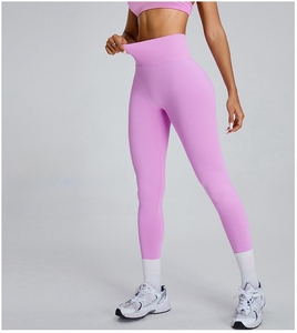 Leggings de sport pour femme, taille haute, effet ventre plat, séchage rapide, sans couture, pour yoga et entraînement, avec effet push-up fessier - Product Image 5