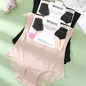 Kadın elastik sıkı pantolon Shapewear Bodysuit orta kontrol Skims ile yetişkinler için dantel dekorasyon ile dikişsiz külot