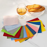 Serviettes en tissu écologiques en coton et lin gaze, 10,7x10,7, à déchirer, pour la décoration de table de mariage, banquet ou dîner