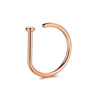 Anneau de nez en titane ASTM F136 20G en forme de D, fausse boucle de nez sans perçage, clip pour narine, bijoux de corps style punk, vente en gros