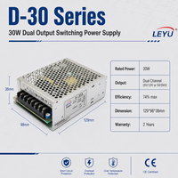 Alimentation électrique à double sortie série D-30 30W 5V 12V 5V 24V AC-DC SMPS pour instrumentation de contrôle industriel