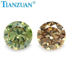 8mm 10mm turchia Diaspore Gibbsite zultaniti verde giallo cambiamento di colore rotondo Zirconia cubica <span class=keywords><strong>pietra</strong></span> sfusa Cz - Product Image 1
