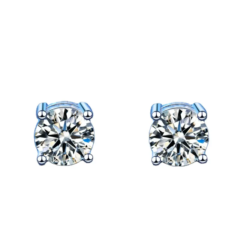 Earrings Women, Luxury Designer Christmas Diamond Fine Jewelry Stud 925 Sterling Silver Moissanite Earring