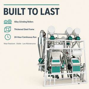 Machine <span class=keywords><strong>de</strong></span> production <span class=keywords><strong>de</strong></span> <span class=keywords><strong>farine</strong></span> <span class=keywords><strong>de</strong></span> blé avancée avec séparation du son, motorisée, haute capacité, multifonctionnelle pour farines standard et spéciales - Product Image 2