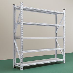 رف تخزين فولاذي قابل للتعديل بـ4 طبقات، نظام رفوف مستودعات طويل المدى بدون براغي، مع حماية ضد التآكل للتخزين - Product Image 6