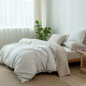 カスタマイズされた通気性のある綿100% の柔らかい寝具シーツセット