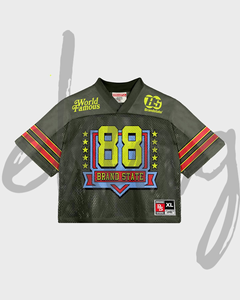 Custom DTG trasferimento sublimazione stampato grafico rapido asciutto tessuto traspirante maglia da Football americano t-shirt per gli uomini - Product Image 6