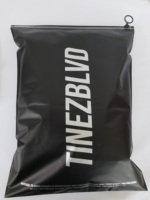 Sac Zippé Noir Personnalisé en Plastique EVA pour l'Emballage de Vêtements de Bébé avec Logo