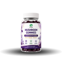 Approvisionnement direct usine : Gummies au mélange de 10 champignons, supplément végétalien aux champignons, saveur naturelle de baies, GMP, OEM, ODM, service d'emballage personnalisé avec logo