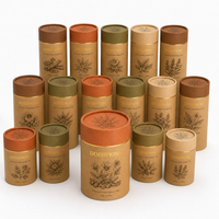 Tube en papier OEM ODM, tube rond en kraft, taille personnalisée, imprimé, qualité alimentaire, emballage pour cosmétiques, thé, café, sel, épices, cylindre, boîte