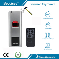 Lector de Control de Acceso RFID de Huellas Dactilares Metálico a Prueba de Agua IP66 de 13.56MHz MF, Controlador de Puerta Independiente con Salida Wiegand 26-44