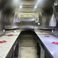 Prix d'usine – Camion de restauration mobile en aluminium de 4 m (13,12 pi) pour glaces, hot-dogs, bonbons, avec double essieu tandem, style rétro, homologué CEE