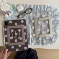 Pola Polka Dot Warna Kontras Cocok untuk Casing Pelindung Tablet Apple iPad A16/10 Generasi Pro11 New Stand Air8 Mini6