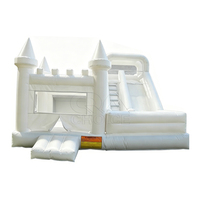 Château gonflable commercial avec toboggan pour enfants, idéal pour parcs d'attractions extérieurs, à vendre