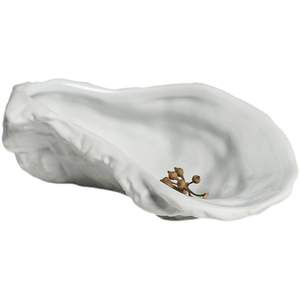 <span class=keywords><strong>Assiette</strong></span> en forme de coquille d'huître en porcelaine, en mélamine émaillée, pour cuisine moléculaire créative, vaisselle de table classique - Product Image 5