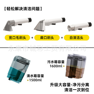 เครื่องดูดฝุ่นทำความสะอาดพรม 600 วัตต์ 220 โวลต์ ตัวเครื่องทำจากพลาสติก พร้อมหัวแปรงสำหรับทำความสะอาดเบาะและพื้น - Product Image 3