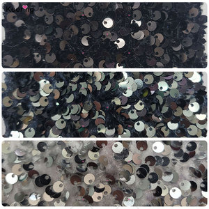 2024 Bling-bling Navy Blue Gold Colorful Wedding Party Dress Special Material Stretch <strong>Velvet</strong> Sequin Fabric for Clothing - Product Image 4