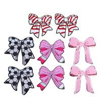 Patch de Noël personnalisé en chenille 3D avec sequins, broderie scintillante, appliqué thermocollant pour vêtements et sacs, approvisionnement OEM en gros