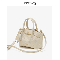 Sacs messagers pour femmes avec broderie rétro, boucle en métal, sacs de créateurs, sacs seau avec petite pochette assortie