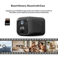 Cámara de Seguridad Inalámbrica Wi-Fi B01 HD 1080p 1-5MP de Bajo Consumo para el Hogar, Visión Nocturna, Almacenamiento en la Nube, Batería de Gran Capacidad, Tarjeta TF - Vista de Águila