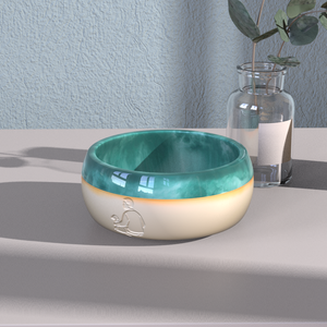 Bol en céramique pour animaux de compagnie avec logo personnalisé bol de nourriture et d'eau durable pour petits et grands chiens et chats - Product Image 5