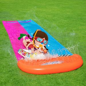 Bestway 52320 H2OGO Slide comprend Speed Splash Landing, excellent jouet d'été pour l'extérieur, toboggan aquatique double <span class=keywords><strong>course</strong></span> multicolore Llama Rama - Product Image 3