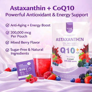 OEM Antioksidan İçeceği Şekersiz Vitamin C B1 B2 B6 ASTAKSANTİN Haematococcus Pluvialis Özü CoQ10 Kolajen Toz İçeceği - Product Image 3