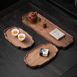 Walnut Wood <b>Tray</b> Rectangular Dry <b>Tea</b> <b>Tray</b> Elegant Design For <b>Tea</b> Ceremony Serving <b>Trays</b> - Product Image 2
