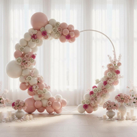 Arche de mariage en métal en forme de cœur pour ballons, support de toile de fond et colonne décorative, idéal pour mariages, Saint-Valentin et anniversaires