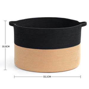 Cesta tejida para la colada del bebé, cesta de juguete con asa, edredón, cojines, cesto para la colada de hilo - Product Image 5
