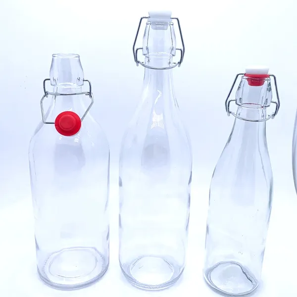 1 لتر 1000 مللي 750 مللي 500 مللي الحليب المشروبات سوينغ أعلى كليب كاب زجاجات مياه من الزجاج ل عصير