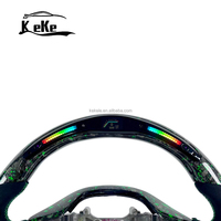 Volant en carbone forgé vert LED RGB avec suède noir et palettes de changement de vitesse pour Honda Accord 10e génération 2018 - 2022
