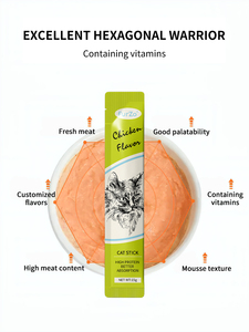 Golosinas Cremosas para Gatos con Carne Orgánica Personalizables <span class=keywords><strong>de</strong></span> 15g, Ingredientes Naturales <span class=keywords><strong>de</strong></span> Mariscos, Producto Más Vendido - Product Image 2
