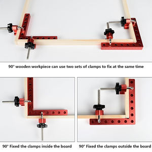 Pince d'établi réglable en aluminium Fixation rapide Angle droit Gabarits de menuiserie Coin 90 degrés Pince Woodpecker - Product Image 5