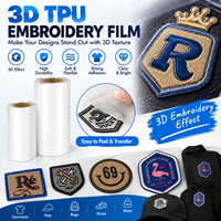 Rouleaux de film de transfert Qinyu en silicone haute élasticité pour impression UV 3D TPU 0,3/0,5 mm pour tissus vestimentaires et patchs de t-shirts imprimés par UV