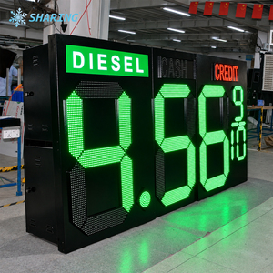 ป้ายแสดงราคาเชื้อเพลิง LED กลางแจ้งสำหรับปั๊มน้ำมัน ป้ายแสดงราคาดีเซลและน้ำมันเบนซินแบบไม่มีสารตะกั่ว พร้อมตัว<span class=keywords><strong>เลข</strong></span>ดิจิทัลขนาดใหญ่สว่างสดใส - Product Image 6