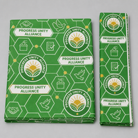 Tissu personnalisé pour campagne publicitaire, portrait imprimé intégral, nom sur portrait, 100% polyester, impression wax, 105 g/m², 45 pouces, OEM
