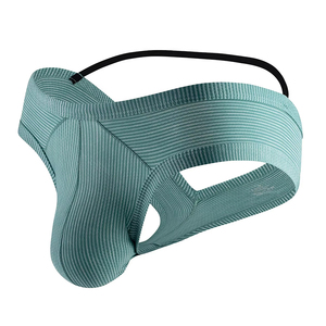 CELINNE <b>Men's</b> Sexy Panties Increase European Size Spot Half-show Hip Briefs Striped Mesh Breathable Low-waist <b>Men</b> Underwear - Product Image 5