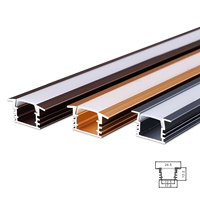 Canal profilé en aluminium pour armoire de cuisine, pour bande lumineuse avec couvercle en PC