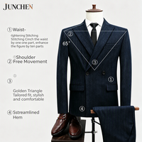 Costume homme sur mesure, deux pièces, veste et pantalon, style moderne pour le bureau
