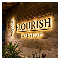 Letrero Luminoso LED 3D Personalizado con Halo, Letras de Canal Iluminadas para Exteriores, Nombre de Tienda, Logotipo, Comercio Minorista, Resistente al Agua
