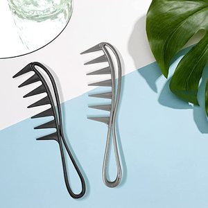 Peigne démêlant et lissant professionnel de haute qualité pour coiffure, à dents larges, design requin, en plastique - Product Image 6