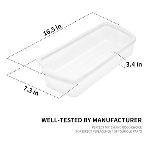Boîte de rangement pour tiroir de réfrigérateur, congélateur, 1 compartiment, rectangle, plastique PP, style simple, organisateur de réfrigérateur - Product Image 4