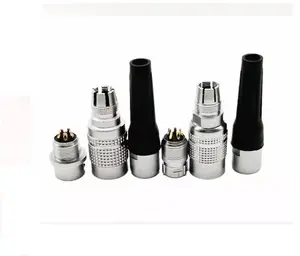 Hight Kwaliteit Man Vrouw 4 Pin 5 Pin 6 Pin Circulaire Draad Inline Messing Met Verchromen Shell YC8 Connector