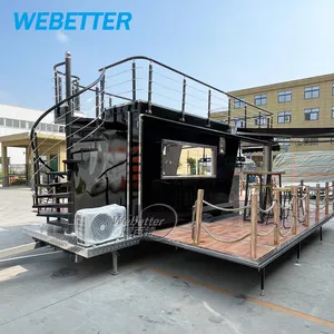 WEBETTER Cocktail Bar Mobile Carritos De Comida Food Track Double Decker Foodtruck Trailer Crepe Coffee Food Truck For Sale